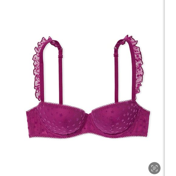 PINK VICTORIA"S SECRET Wink Lightly Lined Balconette Push-Up Bra Size 36B - Picture 4 of 9